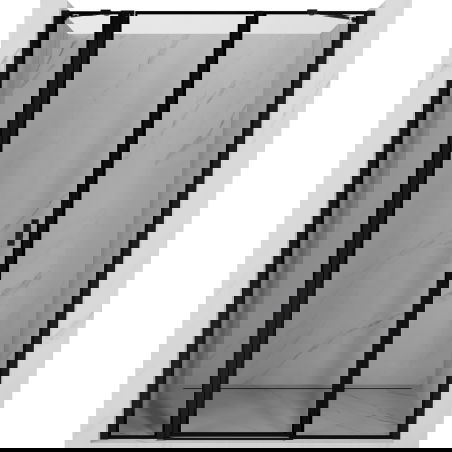 Mexen Mist drzwi prysznicowe uchylne lewe 120 cm, czarna ramka, czarne - 8A4-120-001-70-70-L