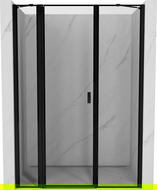 Mexen Mist drzwi prysznicowe uchylne lewe 120 cm, czarna ramka, czarne - 8A4-120-001-70-70-L