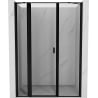 Mexen Mist drzwi prysznicowe uchylne lewe 125 cm, czarna ramka, czarne - 8A4-125-001-70-70-L