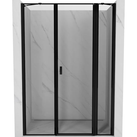 Mexen Mist drzwi prysznicowe uchylne prawe 145 cm, czarna ramka, czarne - 8A4-145-001-70-70-P