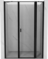 Mexen Mist drzwi prysznicowe uchylne prawe 145 cm, czarna ramka, czarne - 8A4-145-001-70-70-P