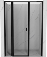 Mexen Mist L drzwi prysznicowe uchylne lewe 135 cm, czarna ramka, czarne - 8A4L-135-001-70-70-L