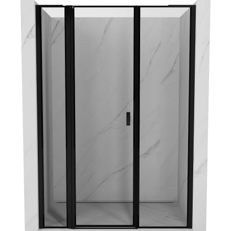 Mexen Mist L drzwi prysznicowe uchylne lewe 155 cm, czarna ramka, czarne - 8A4L-155-001-70-70-L