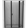 Mexen Mist L drzwi prysznicowe uchylne prawe 140 cm, czarna ramka, czarne - 8A4L-140-001-70-70-P
