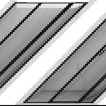 Mexen Mist L drzwi prysznicowe uchylne prawe 145 cm, czarna ramka, czarne - 8A4L-145-001-70-70-P