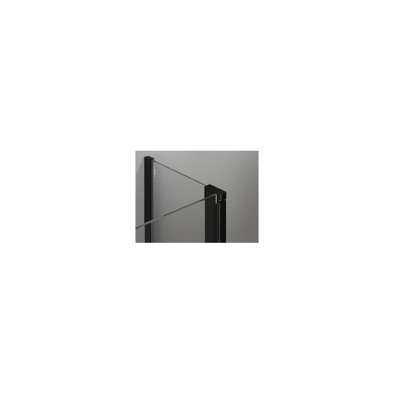 Mexen Mist L drzwi prysznicowe uchylne prawe 110 cm, czarna kratka, czarne - 8A4L-110-000-70-77-P