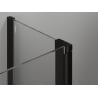 Mexen Mist L drzwi prysznicowe uchylne prawe 110 cm, czarna kratka, czarne - 8A4L-110-000-70-77-P
