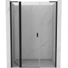 Mexen Mist L drzwi prysznicowe uchylne 135 cm, transparent, czarne - 8A4L-135-001-70-00