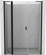 Mexen Mist L drzwi prysznicowe uchylne 145 cm, transparent, czarne - 8A4L-145-001-70-00