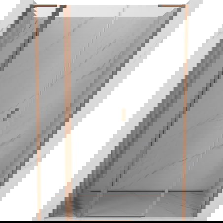 Mexen Mist L drzwi prysznicowe uchylne 135 cm, transparent, miedź szczotkowana - 8A4L-135-001-65-00