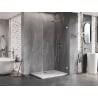 Mexen Lunar-B kabina prysznicowa uchylna prawa 100 x 80 cm, transparent, chrom - 832-100-080-01-00-P