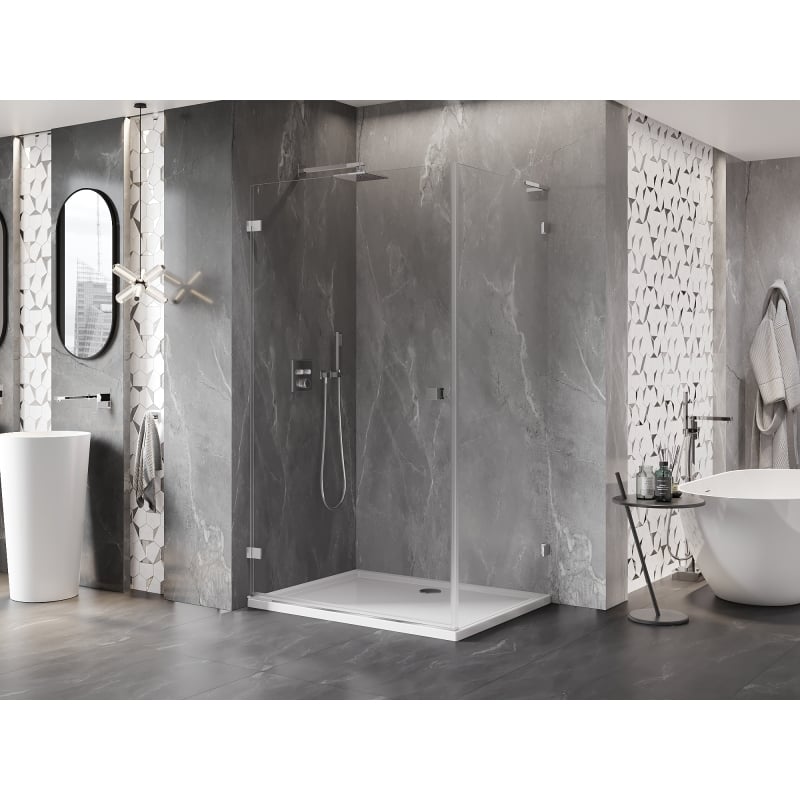 Mexen Lunar-B L kabina prysznicowa uchylna lewa 95 x 90 cm, transparent, chrom - 832L-095-090-01-00-L