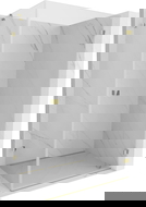 Mexen Lunar-B kabina prysznicowa uchylna prawa 90 x 80 cm, transparent, złota - 832-090-080-50-00-P