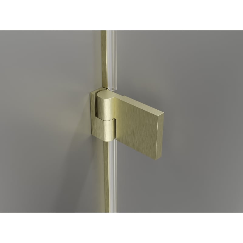 Mexen Lunar-B kabina prysznicowa uchylna lewa 100 x 90 cm, transparent, złota szczotkowana - 832-100-090-55-00-L