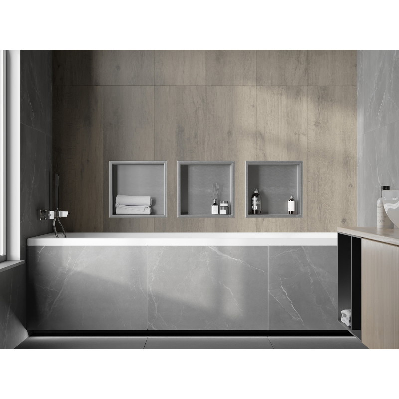 Mexen X-Wall-R półka wnękowa z kołnierzem 30 x 30 cm, inox - 1910303010