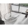 Mexen Glass clear wanna wolnostojąca transparentna 170 x 85 cm, korek chrom - 58061708508