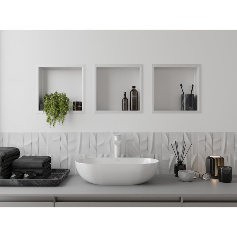 Mexen X-Wall-R półka wnękowa z kołnierzem 30 x 30 cm, biała - 1920303010