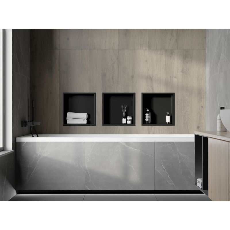 Mexen X-Wall-R półka wnękowa z kołnierzem 30 x 30 cm, czarna - 1970303010