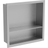 Mexen X-Wall-R półka wnękowa z kołnierzem i półką 30 x 30 cm, inox - 1910303010S