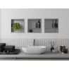 Mexen X-Wall-R półka wnękowa z kołnierzem i półką 30 x 30 cm, inox - 1910303010S