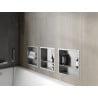 Mexen X-Wall-R półka wnękowa z kołnierzem i półką 30 x 30 cm, inox - 1910303010S