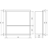 Mexen X-Wall-R półka wnękowa z kołnierzem i półką 30 x 30 cm, biała - 1920303010S