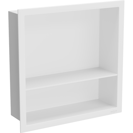 Mexen X-Wall-R półka wnękowa z kołnierzem i półką 30 x 30 cm, biała - 1920303010S