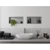 Mexen X-Wall-R półka wnękowa z kołnierzem 45 x 20 cm, inox - 1910452010