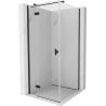 Mexen Mist-H T kabina prysznicowa uchylna lewa 95 x 95 cm, transparent, czarna - 8A5T-095-095-70-00-L
