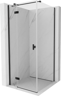 Mexen Mist-H T kabina prysznicowa uchylna lewa 95 x 95 cm, transparent, czarna - 8A5T-095-095-70-00-L