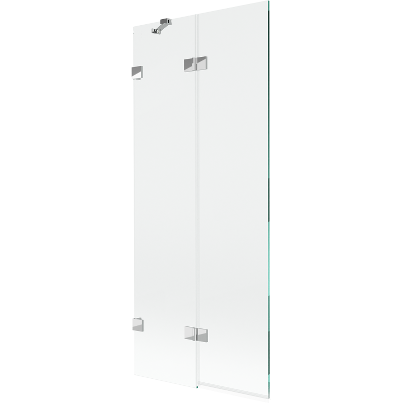 Mexen Lunar parawan nawannowy 2-skrzydłowy lewy 80 x 150 cm, transparent, chrom - 897-080-100-01-00-L