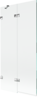 Mexen Lunar parawan nawannowy 2-skrzydłowy lewy 90 x 150 cm, transparent, chrom - 897-090-100-01-00-L
