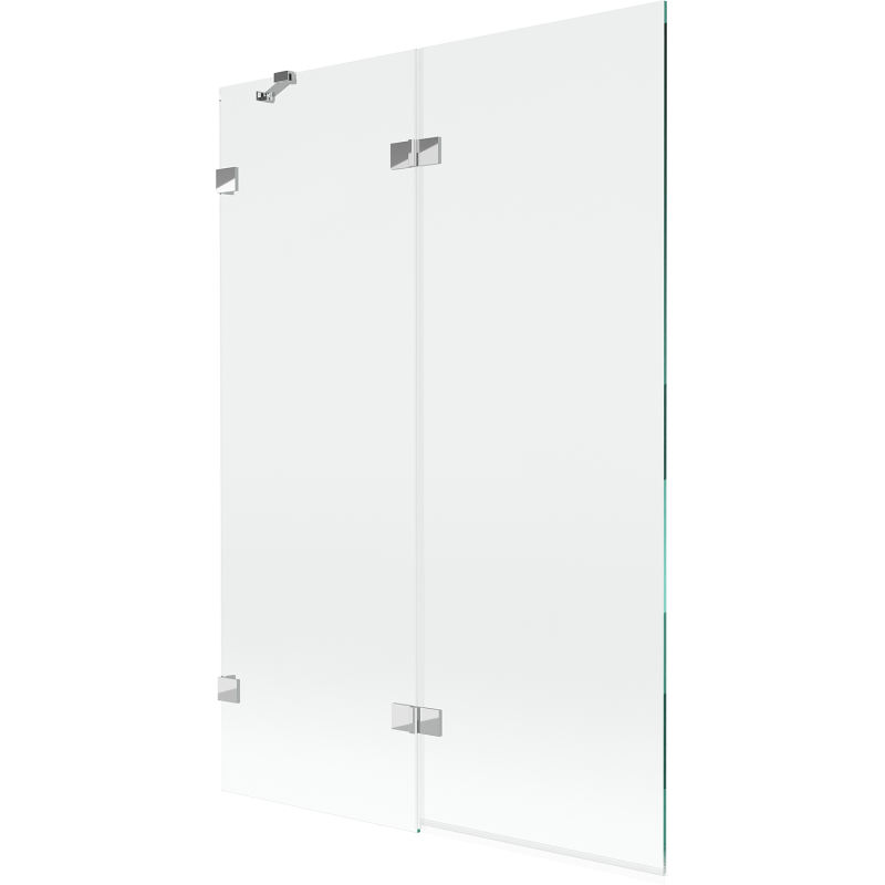 Mexen Lunar parawan nawannowy 2-skrzydłowy lewy 120 x 150 cm, transparent, chrom - 897-120-100-01-00-L