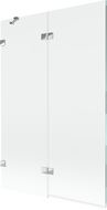 Mexen Lunar parawan nawannowy 2-skrzydłowy lewy 120 x 150 cm, transparent, chrom - 897-120-100-01-00-L