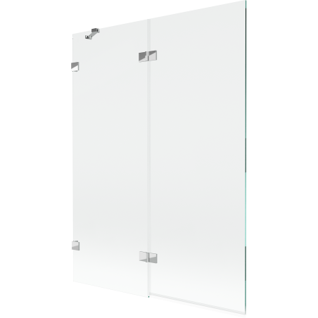 Mexen Lunar parawan nawannowy 2-skrzydłowy lewy 130 x 150 cm, transparent, chrom - 897-130-100-01-00-L
