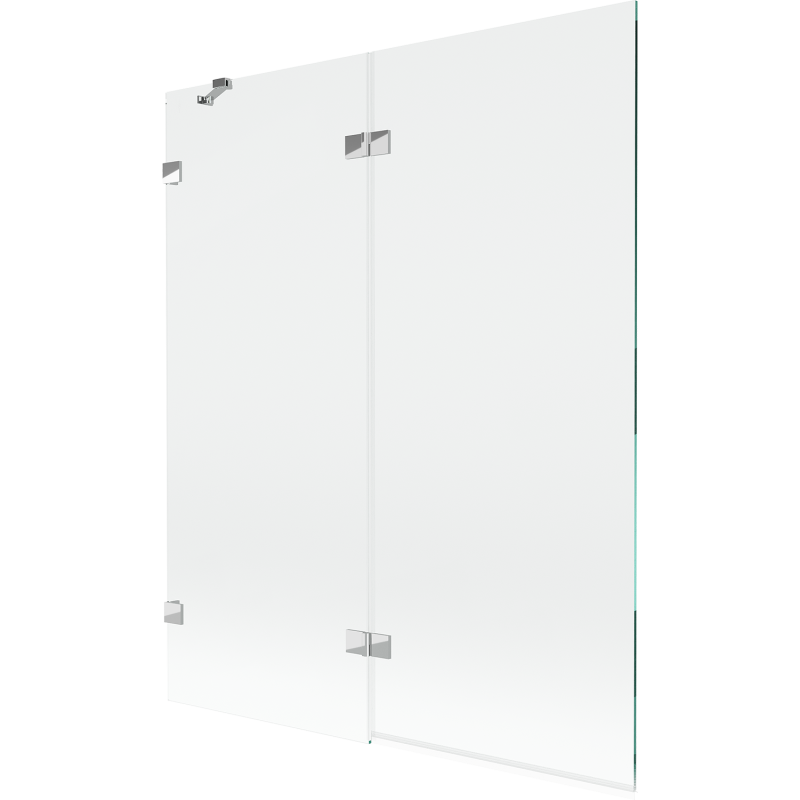 Mexen Lunar parawan nawannowy 2-skrzydłowy lewy 140 x 150 cm, transparent, chrom - 897-140-100-01-00-L