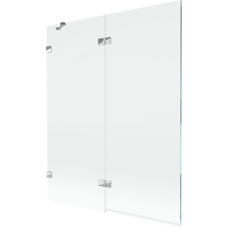 Mexen Lunar parawan nawannowy 2-skrzydłowy lewy 140 x 150 cm, transparent, chrom - 897-140-100-01-00-L
