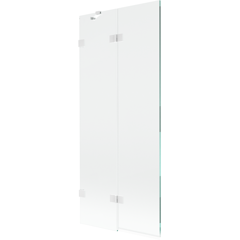 Mexen Lunar parawan nawannowy 2-skrzydłowy lewy 80 x 150 cm, transparent, biały - 897-080-100-20-00-L