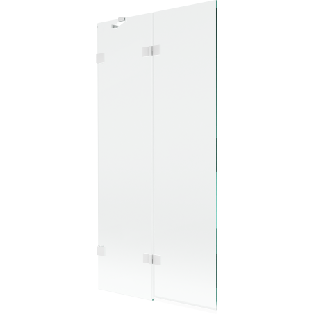 Mexen Lunar parawan nawannowy 2-skrzydłowy lewy 90 x 150 cm, transparent, biały - 897-090-100-20-00-L