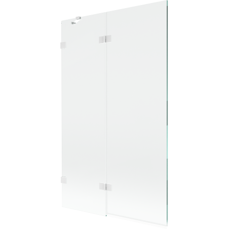 Mexen Lunar parawan nawannowy 2-skrzydłowy lewy 110 x 150 cm, transparent, biały - 897-110-100-20-00-L
