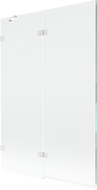 Mexen Lunar parawan nawannowy 2-skrzydłowy lewy 120 x 150 cm, transparent, biały - 897-120-100-20-00-L