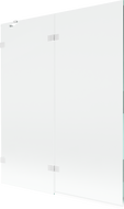 Mexen Lunar parawan nawannowy 2-skrzydłowy lewy 140 x 150 cm, transparent, biały - 897-140-100-20-00-L