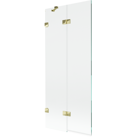 Mexen Lunar parawan nawannowy 2-skrzydłowy lewy 80 x 150 cm, transparent, złoty - 897-080-100-50-00-L