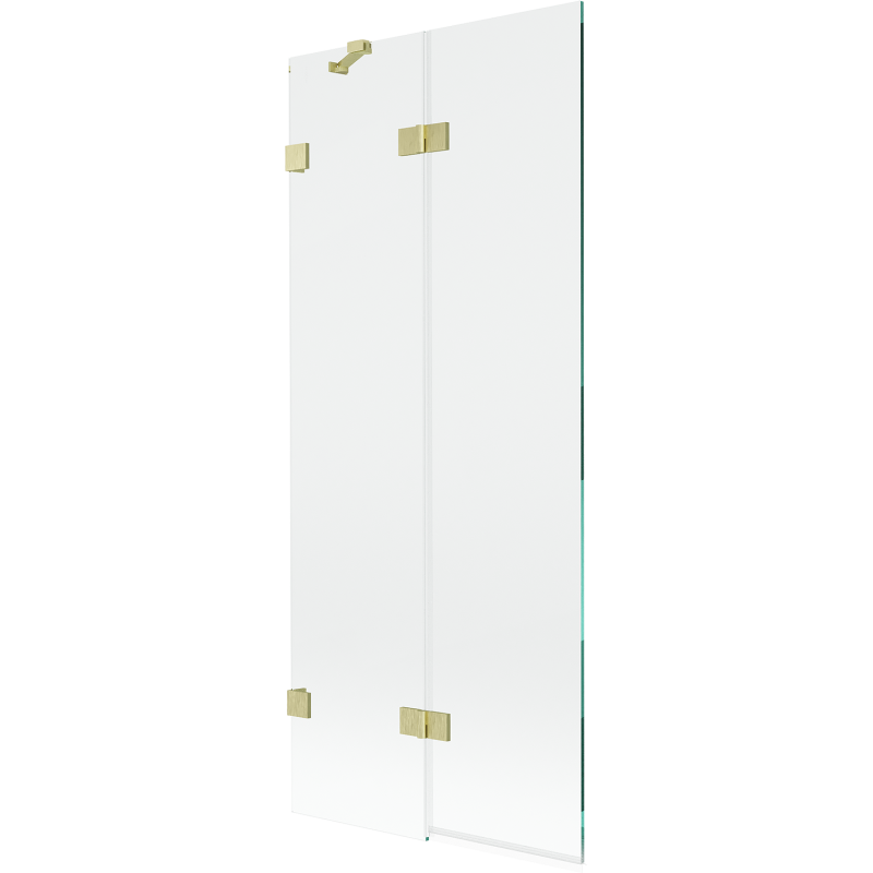 Mexen Lunar parawan nawannowy 2-skrzydłowy lewy 80 x 150 cm, transparent, złoty szczotkowany - 897-080-100-55-00-L