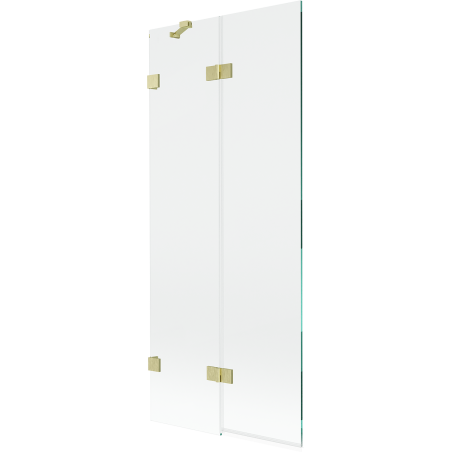 Mexen Lunar parawan nawannowy 2-skrzydłowy lewy 80 x 150 cm, transparent, złoty szczotkowany - 897-080-100-55-00-L