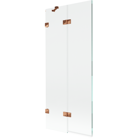 Mexen Lunar parawan nawannowy 2-skrzydłowy lewy 80 x 150 cm, transparent, różowe złoto - 897-080-100-60-00-L