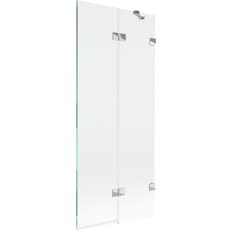 Mexen Lunar parawan nawannowy 2-skrzydłowy prawy 80 x 150 cm, transparent, chrom - 897-080-100-01-00-P