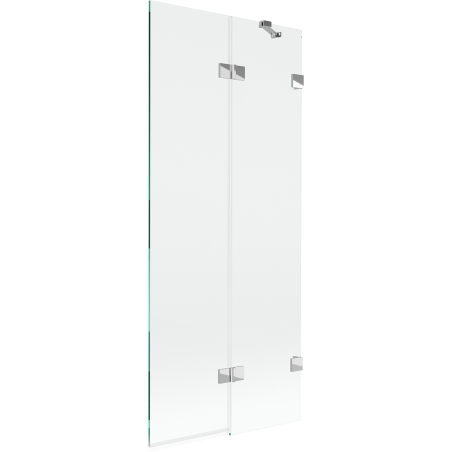 Mexen Lunar parawan nawannowy 2-skrzydłowy prawy 80 x 150 cm, transparent, chrom - 897-080-100-01-00-P