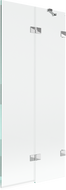 Mexen Lunar parawan nawannowy 2-skrzydłowy prawy 80 x 150 cm, transparent, chrom - 897-080-100-01-00-P