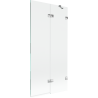 Mexen Lunar parawan nawannowy 2-skrzydłowy prawy 90 x 150 cm, transparent, chrom - 897-090-100-01-00-P